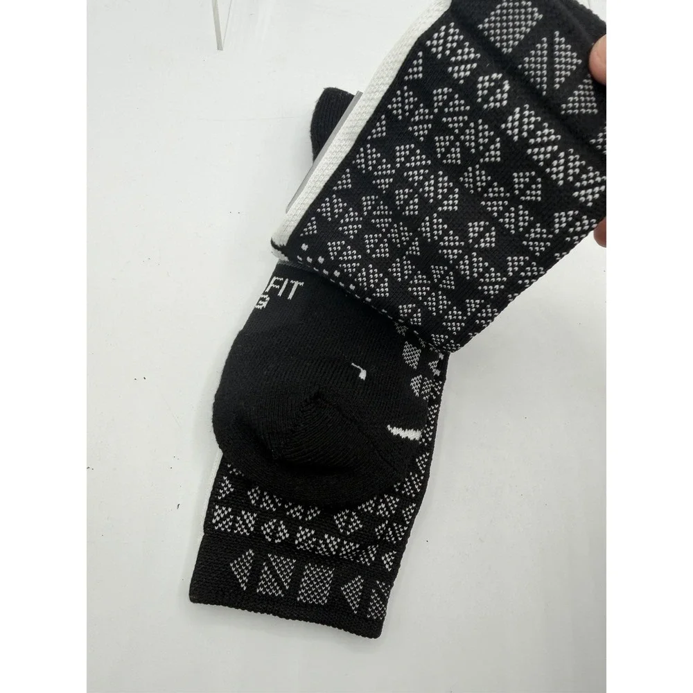 Nike Kobe Hyper Elite BHM Basketball Crew Socks (Large (8-12) Black White